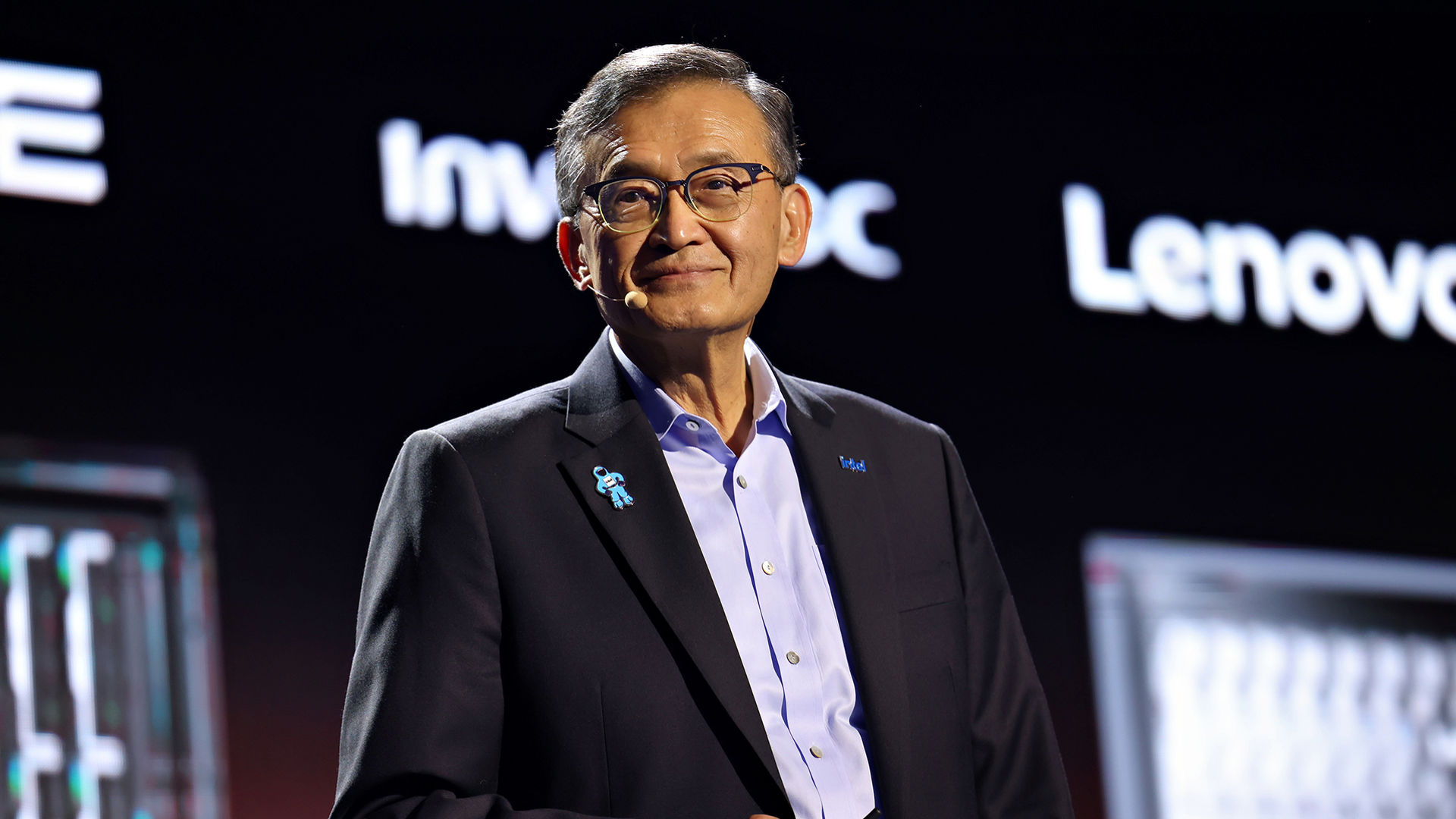 Intel CEO Lip-Bu Tan on stage at Computex 2026, where Intel unveiled the Xeon 6+ Clearwater Forest processor family.