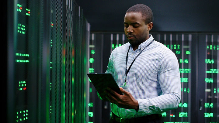 Engineer at a datacenter