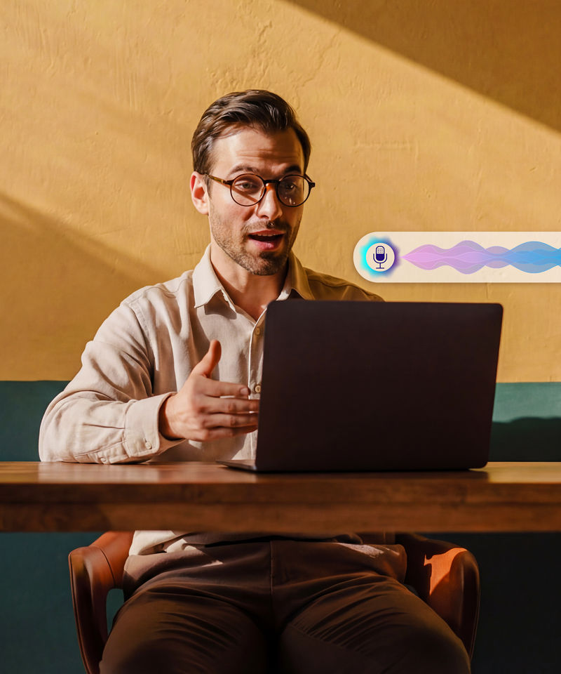 Voice control on a laptop (Intel official image)