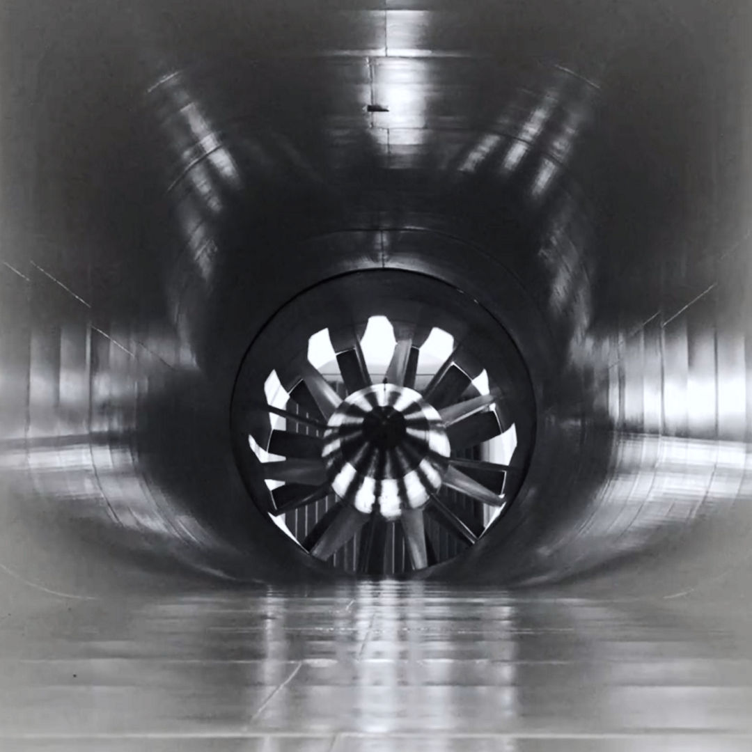 Image of a McLaren wind tunnel used for testing and development