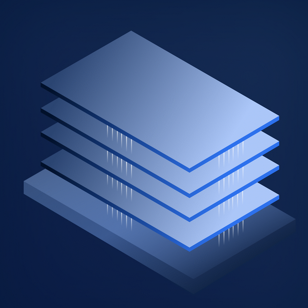 Stacked memory layers icon
