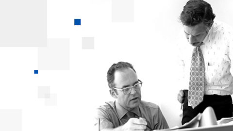 Gordon Moore and Robert Noyce in 1968
