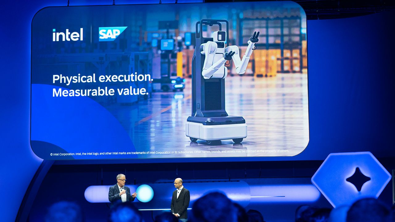 Intel’s Ricky Watts joins SAP President and Chief Product Officer of Autonomous Suites, Manoj Swaminathan on stage to discuss how Intel and SAP are working together to connect enterprise intelligence with Physical AI in the real world.