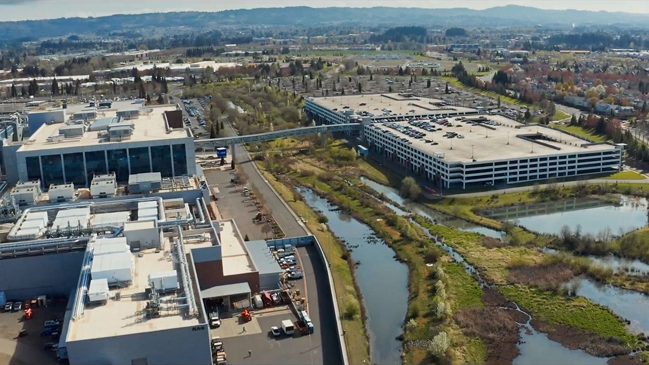 Drone view of Oregon Intel facility