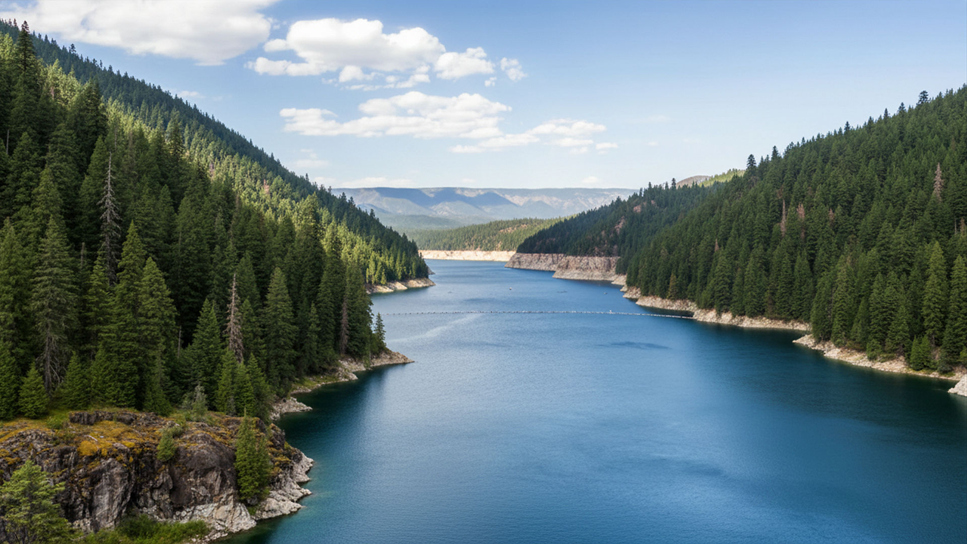 A clear mountain lake