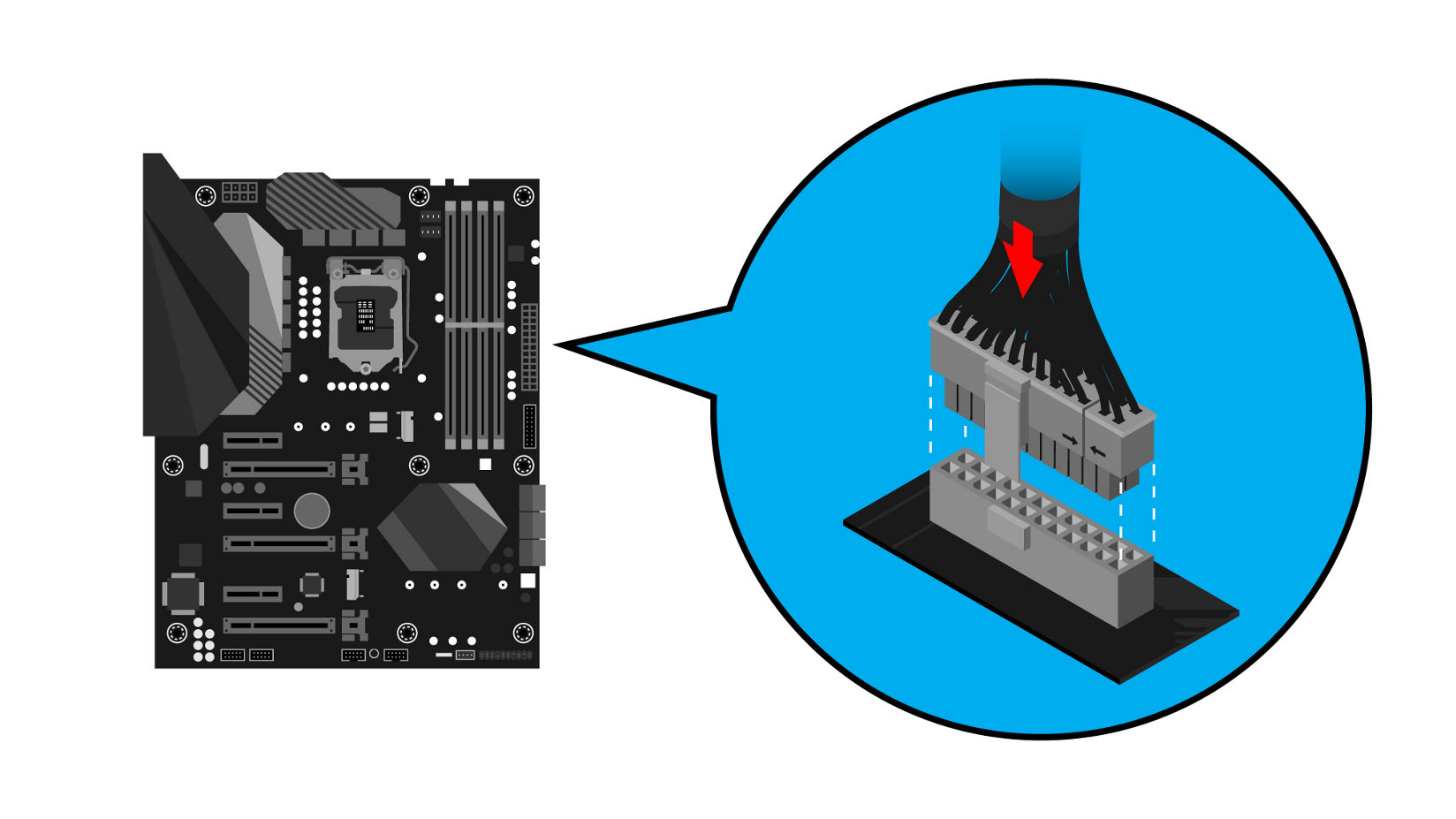 Diagram catu daya motherboard