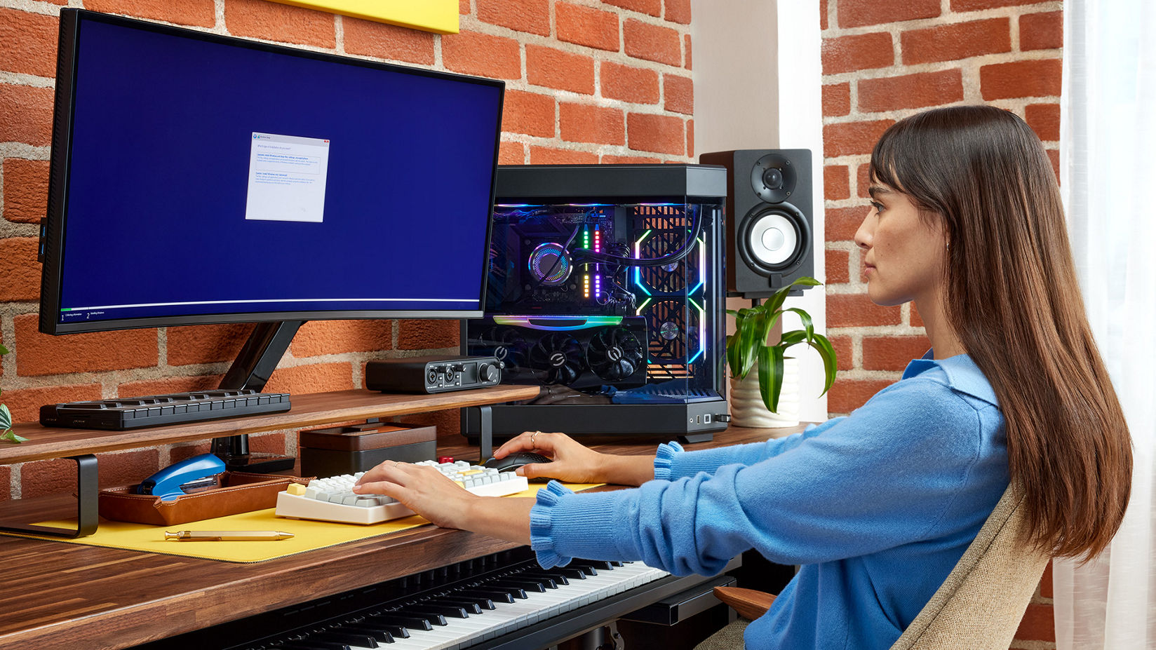 Person using gaming pc