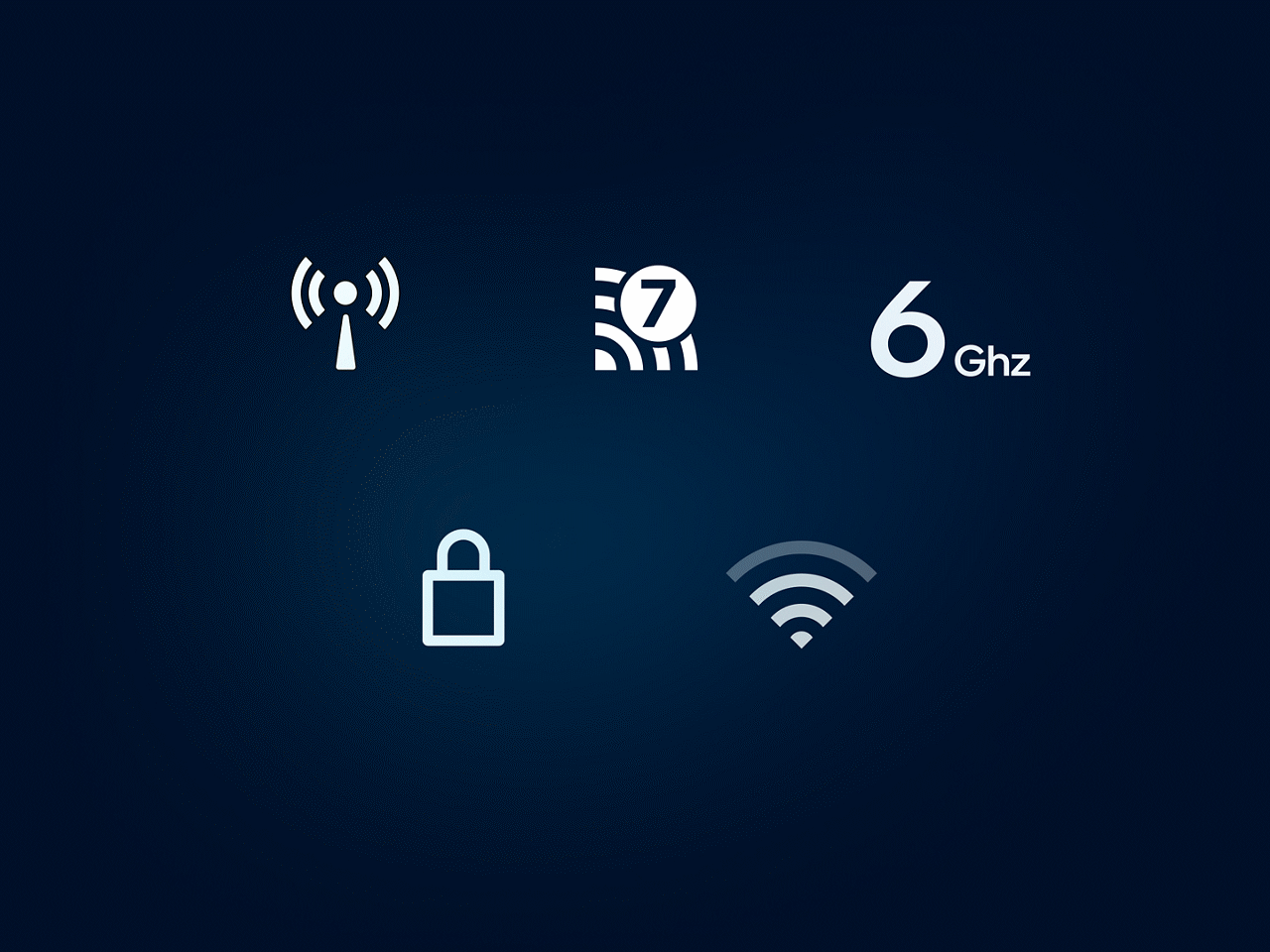 Graphic with icons including Network, Lock and Wi-Fi