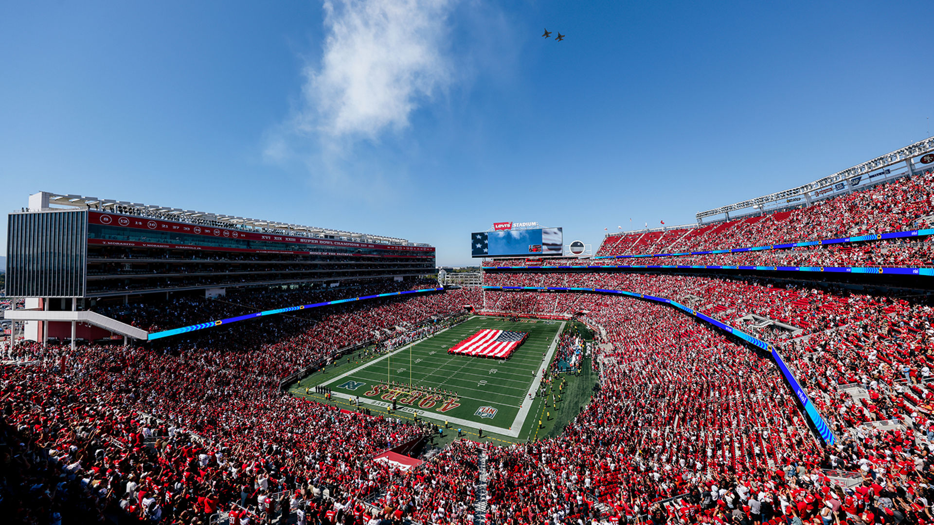 Aerial view of Levis stadium