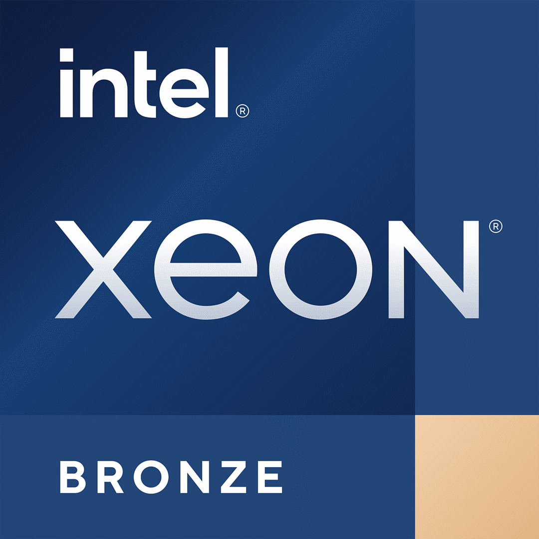 Intel Xeon Bronze processor badge connected asset version of a1136779. includes embedded 16x9, 4x3, 1x1 renditions