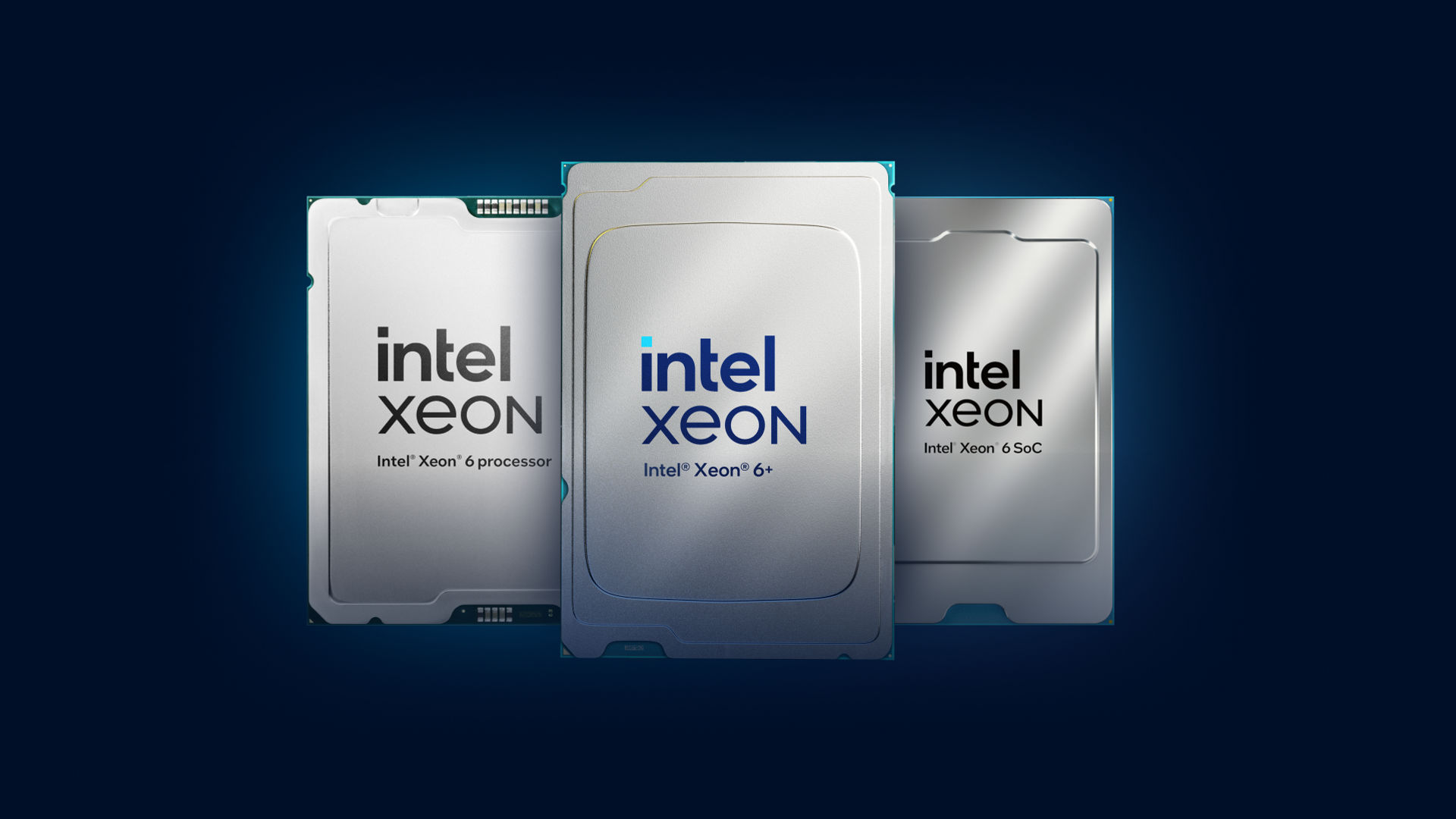Drei Intel Xeon Prozessoren.