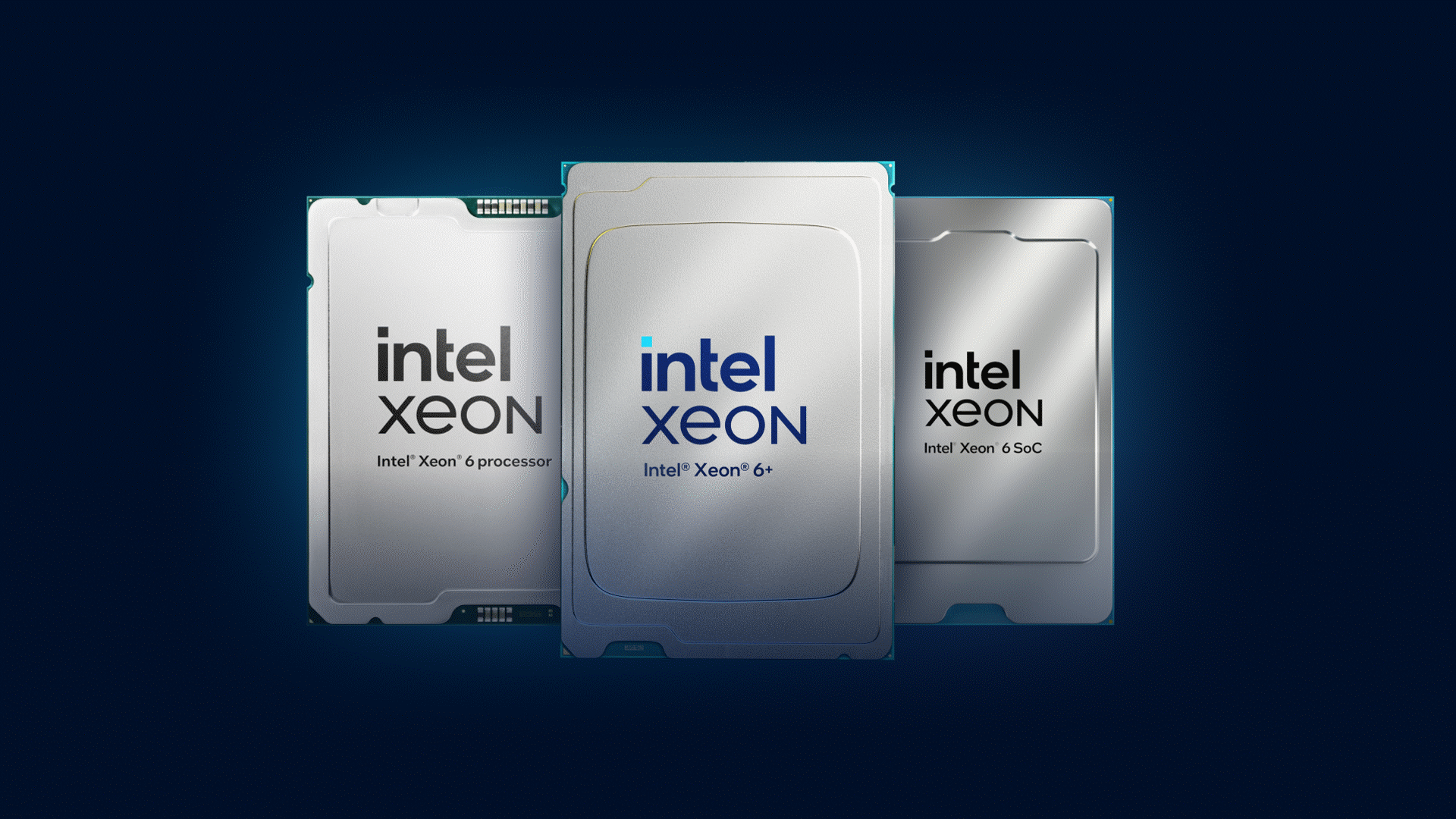 Three Intel Xeon processors.