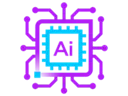 AI computer chip icon