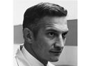 Robert Noyce in a lab during the early days of Intel